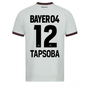 Bayer Leverkusen Edmond Tapsoba #12 Gostujuci Dres 2023-24 Kratak Rukavima